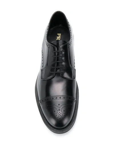 Shop Prada Lace-up Brogues In F0002 Nero