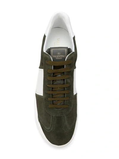 Shop Valentino Garavani Flycrew Sneakers In Green