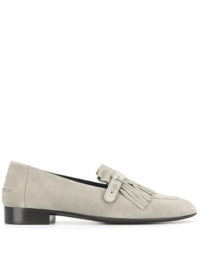 Shop Giuseppe Zanotti Tassel Loafers In Grey