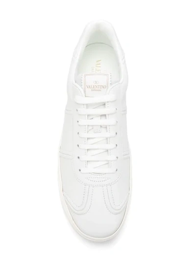 Shop Valentino Garavani Flycrew Sneakers In White