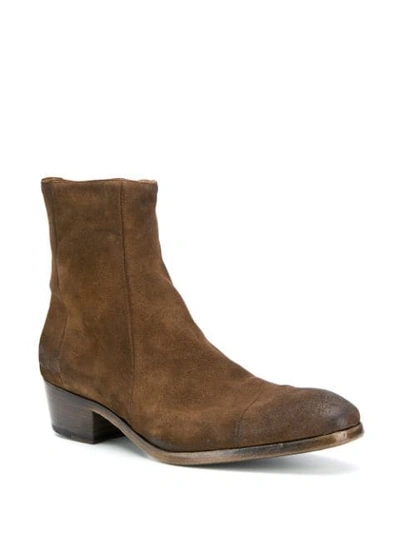 Shop Silvano Sassetti Suede Ankle Boots In Brown