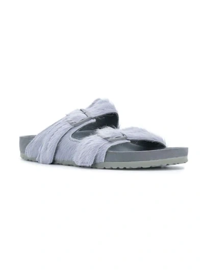 Shop Rick Owens X Birkenstock Arizona Sandals In Grey