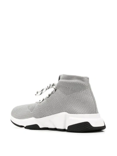 Shop Balenciaga Bal Speed Hi-top Sneakers In Grey