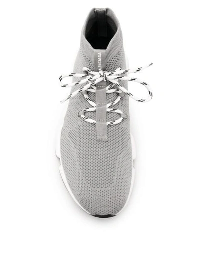 Shop Balenciaga Bal Speed Hi-top Sneakers In Grey