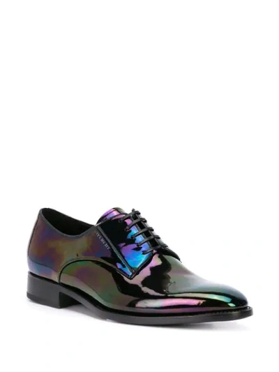 Shop Givenchy Iridescent Effect Derby Shoes In 001black