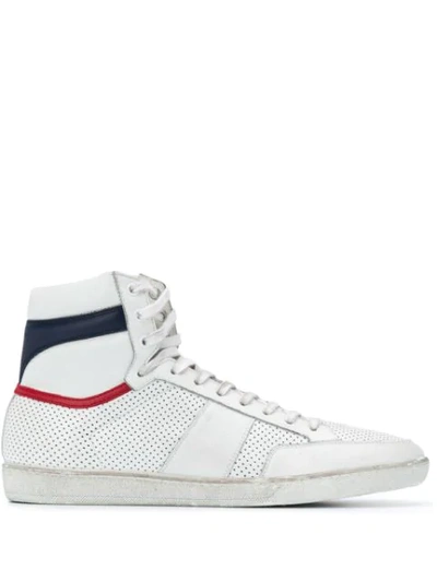 Shop Saint Laurent Court Classic Sl/10 High-top Sneakers In White