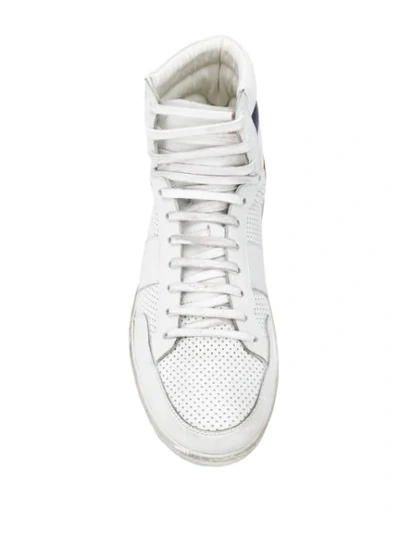 Shop Saint Laurent Court Classic Sl/10 High-top Sneakers In White