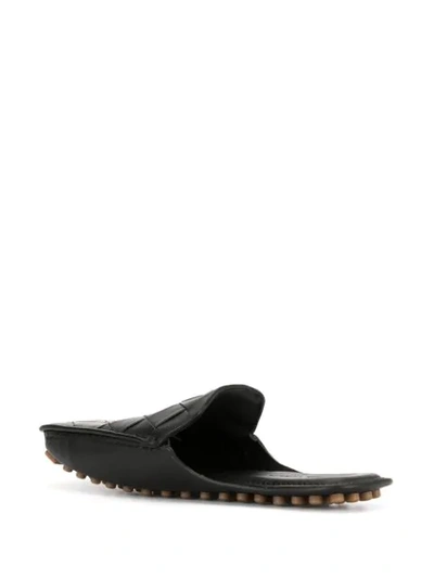 Shop Bottega Veneta Intrecciato Weave Slippers In Black