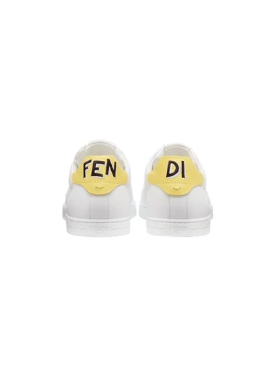 Shop Fendi Embroidered Lace In White