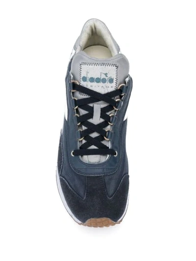 Shop Diadora 'equipe H' Canvas-sneakers In Blue