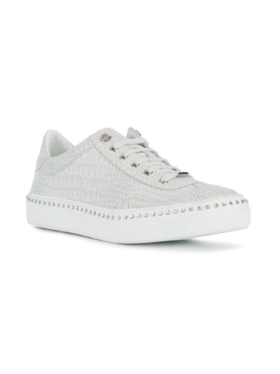 Shop Jimmy Choo Ace Sneakers In White