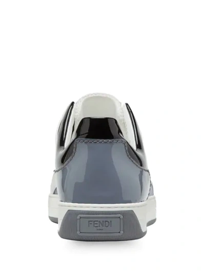 Shop Fendi Colour-block Panelled Sneakers In Grey