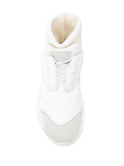 Shop Maison Margiela Padded Slip-on Sneakers In White