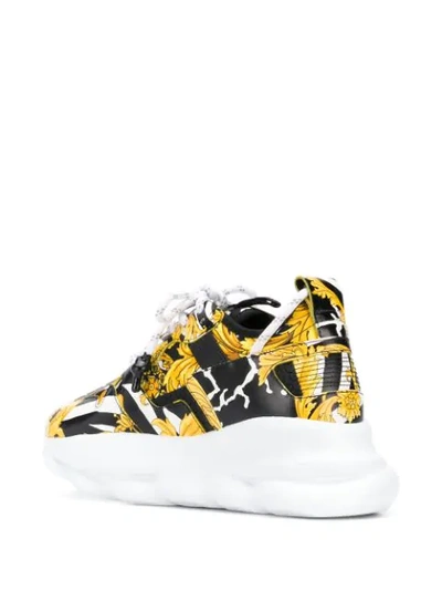 Shop Versace Chain Reaction Sneakers In Black