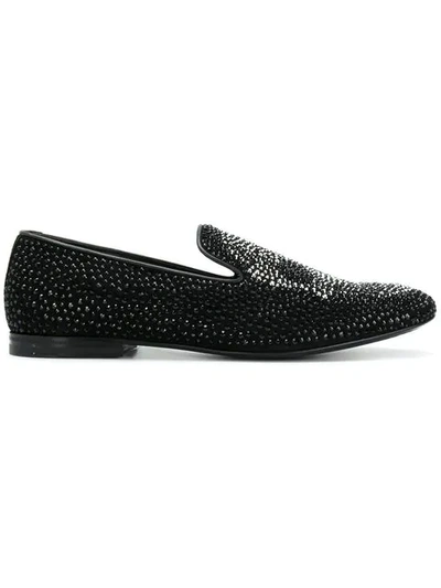 Shop Philipp Plein Virus Moccasin Loafers In Black