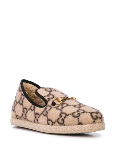 Shop Gucci Interlocked Gg Loafers In Neutrals