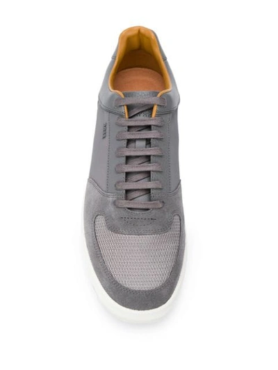 Shop Hugo Boss Low Top Sneakers In Grey