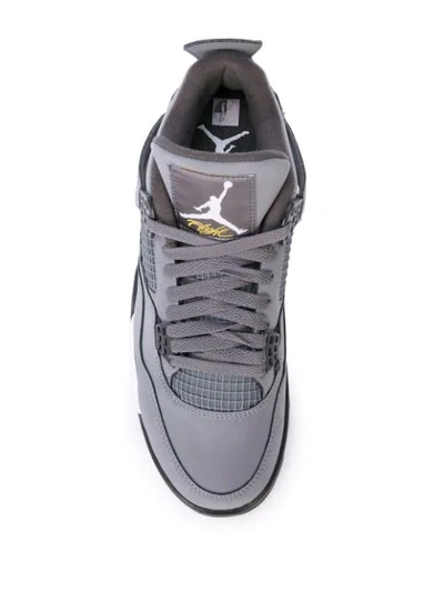 Shop Nike Air Jordan 4 Retro High Top Sneakers In Grey