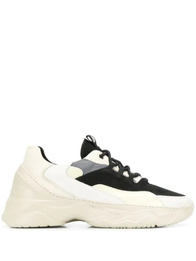 Shop Filling Pieces Chunky Lace Up Sneakers In Offwhite