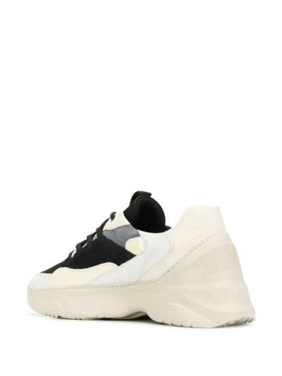 Shop Filling Pieces Chunky Lace Up Sneakers In Offwhite