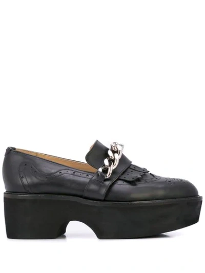 Shop Charles Jeffrey Loverboy Chain Platform Loafers In Black