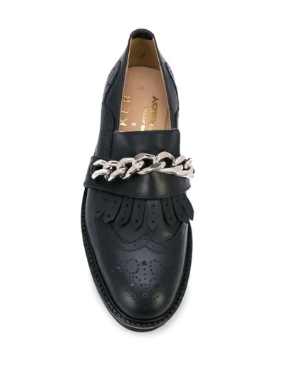 Shop Charles Jeffrey Loverboy Chain Platform Loafers In Black