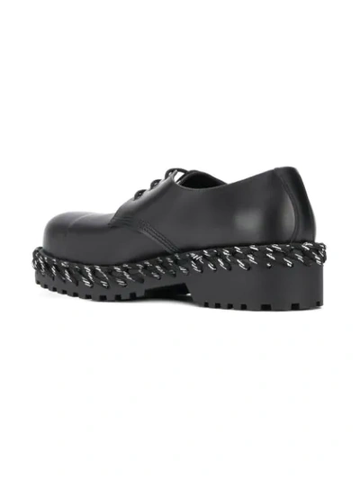 Shop Balenciaga Lace Detail Oxford Shoes In Black