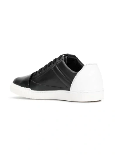 Shop Marni Paneled Sneakers In Black