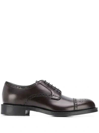 Shop Prada Lace-up Brogues In F0192 Ebano