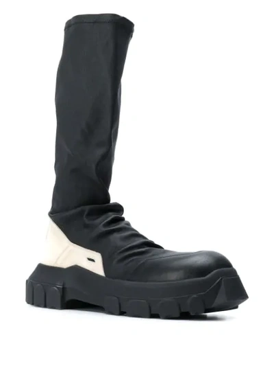 RICK OWENS BOZO TRACTOR SOCK SNEAKERS - 黑色