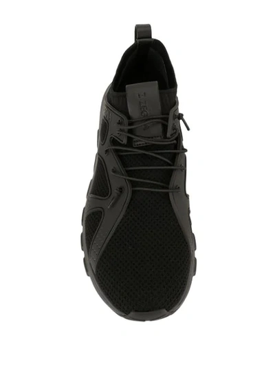 Shop Ermenegildo Zegna Logo Low-top Sneakers In Black