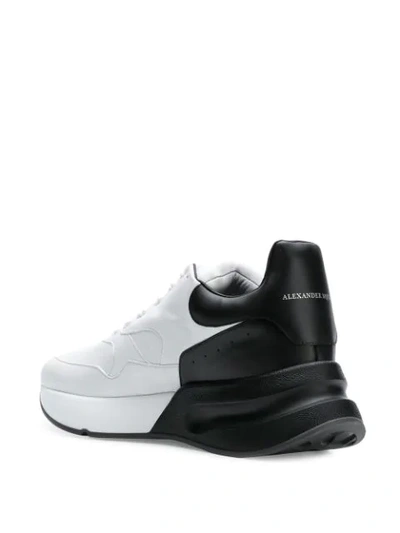 Shop Alexander Mcqueen Oversized Runner Sneakers In 9034 Optic White/black