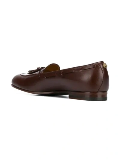 Shop Gucci Tassel Loafers In Brown