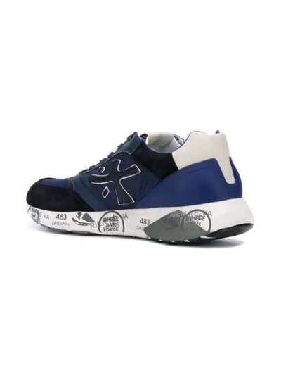 Shop White Premiata Zaczac Sneakers In Blue