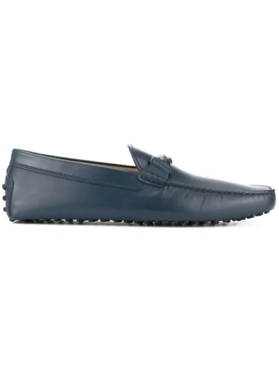 Shop Tod's Gommino Loafers In Blue