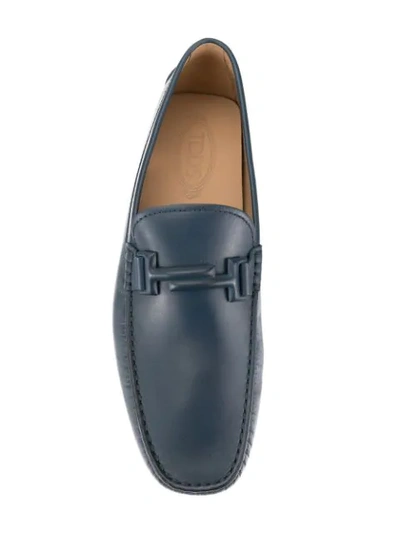 Shop Tod's Gommino Loafers In Blue