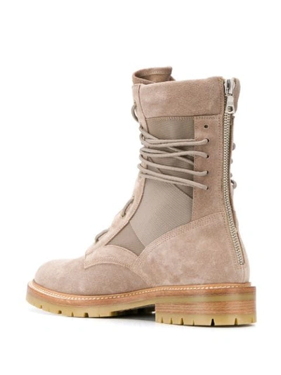 Shop Amiri Lace Up Ankle Boots In Tan