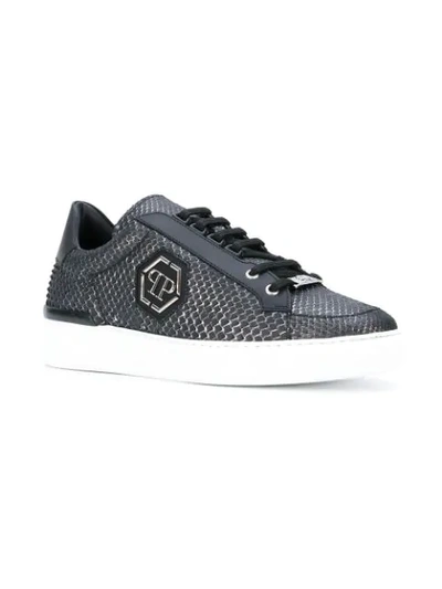 Shop Philipp Plein 'skull Slate' Sneakers - Schwarz In Black