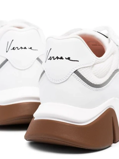 Shop Versace Squalo Low-top Sneakers In White