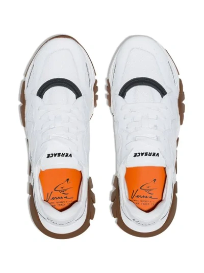 Shop Versace Squalo Low-top Sneakers In White