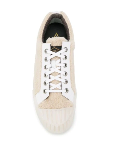 Shop Adieu Textured Lace Up Sneakers In Neutrals