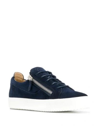 Shop Giuseppe Zanotti Low-top Sneakers In Blue
