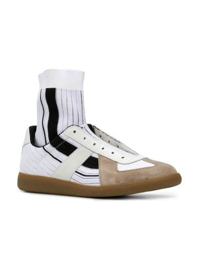 Shop Maison Margiela Laceless Sock Sneakers In White