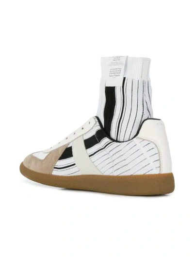 Shop Maison Margiela Laceless Sock Sneakers In White