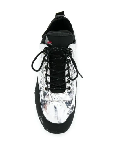 Shop Roa Metallic Silver Lace-up Sneakers