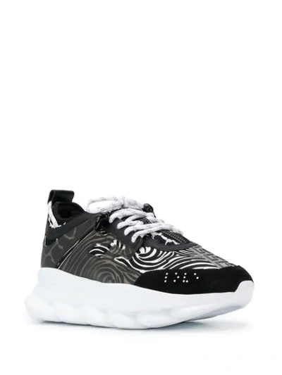 Shop Versace Chain Reaction Sneakers In Black