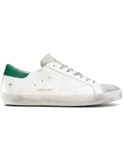 Shop Golden Goose 'superstar' Sneakers In C1 White Green