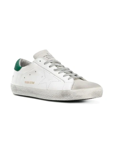 Shop Golden Goose 'superstar' Sneakers In C1 White Green