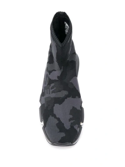 Shop Diesel Slip-on Hybrid Sneakers In Black ,blue