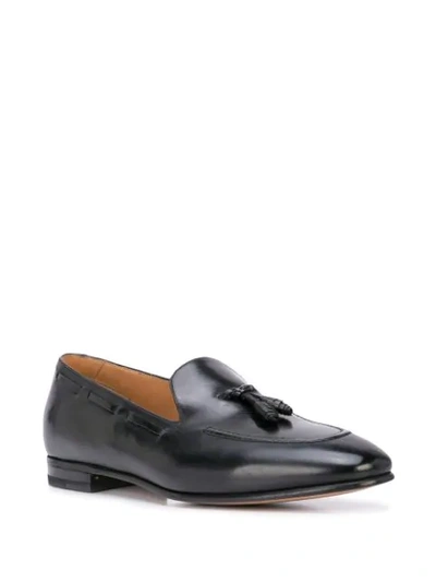 Shop Francesco Russo Tassel Detail Loafers In Black
